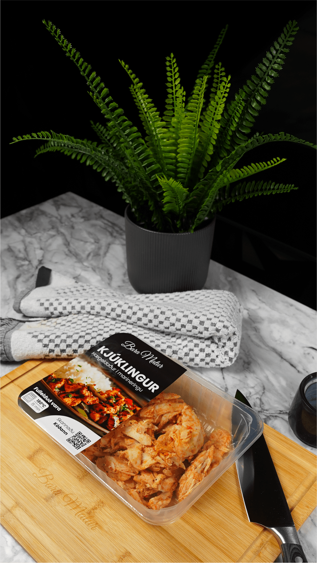 Kjúklingur hægeldaður